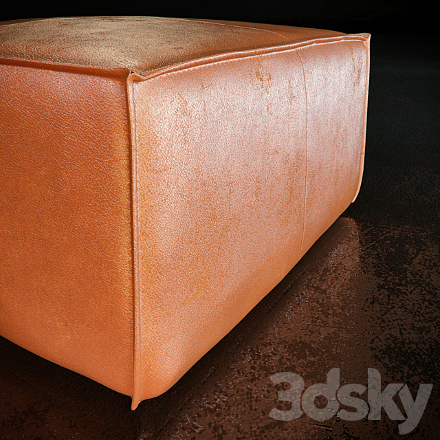 Leather Ottoman 3DSMax File - thumbnail 3