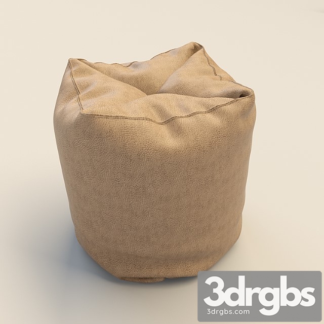 Leather pouffe 2 3dsmax Download - thumbnail 1