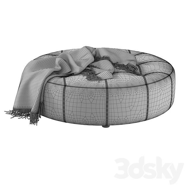 Leathercraft _ Vivian Round Ottoman 3DSMax File - thumbnail 3