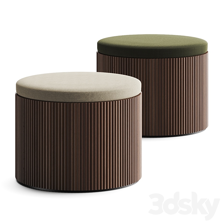 Lema Drum Pouf 3DS Max Model - thumbnail 1