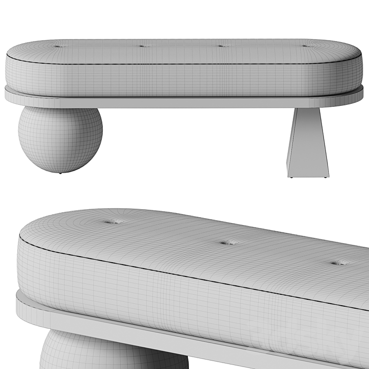 Leo Bench by Christian Siriano – 1stdibs 3DS Max Model - thumbnail 2