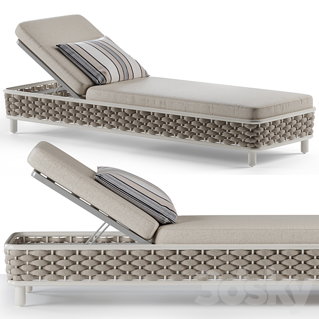 LEON Sunlounger daybed 3DS Max Model - thumbnail 3