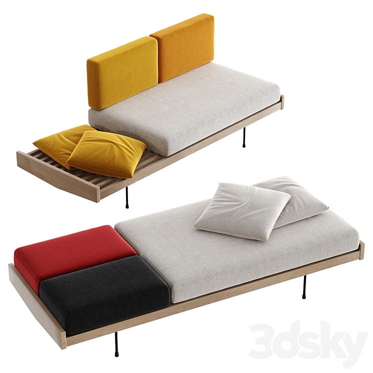 ligne-roset DAYBED 3DS Max Model - thumbnail 1