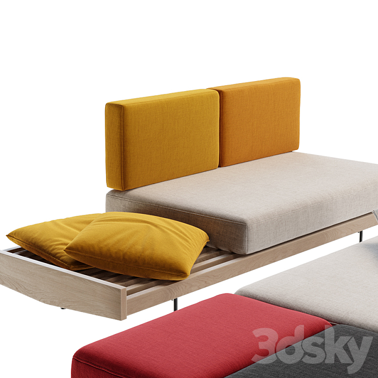 ligne-roset DAYBED 3DS Max Model - thumbnail 2