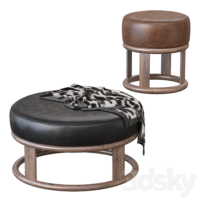 Likewise Pouf and Ottoman 3DSMax File - thumbnail 4