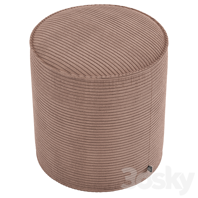 Linea Furniture Segolene Corduroy Pouffe 3ds Max - thumbnail 3