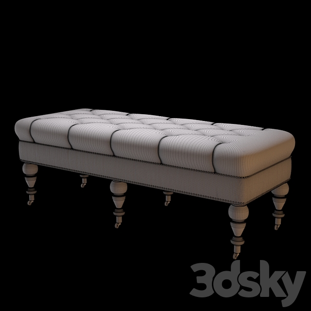 Linon Isabelle Bench 3ds Max - thumbnail 2