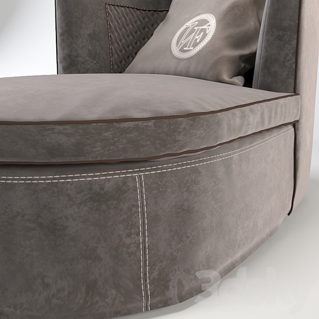 Litta longue armchair (82x132x69cm) 3ds Max - thumbnail 2