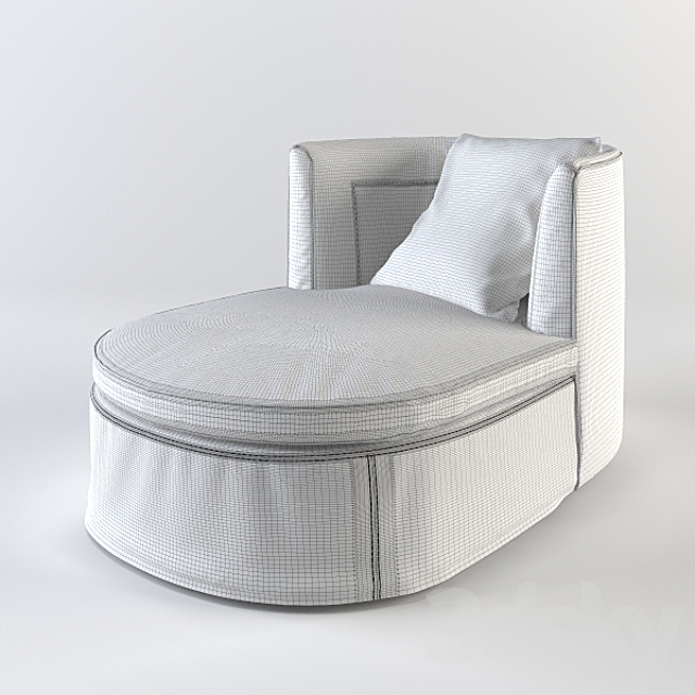 Litta longue armchair (82x132x69cm) 3ds Max - thumbnail 3