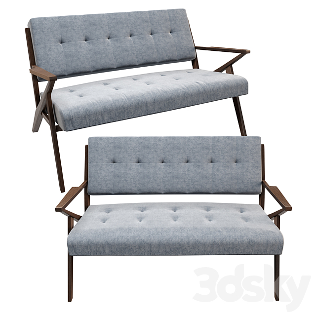 Living loveseat 3DSMax File - thumbnail 1