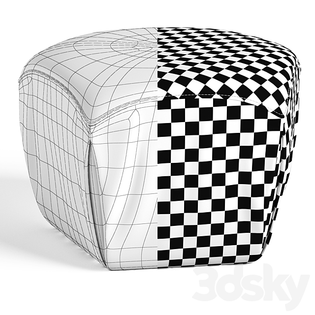 Loftdesigne Pouf 10870 3ds Max - thumbnail 3