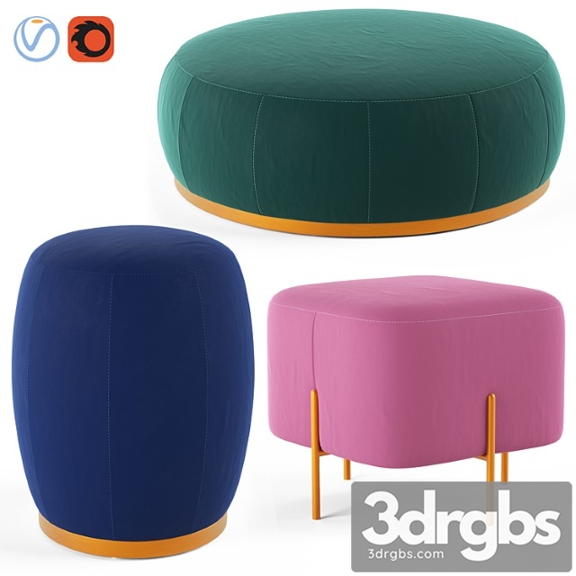 Loftdesigne poufs 2 3dsmax Download - thumbnail 1