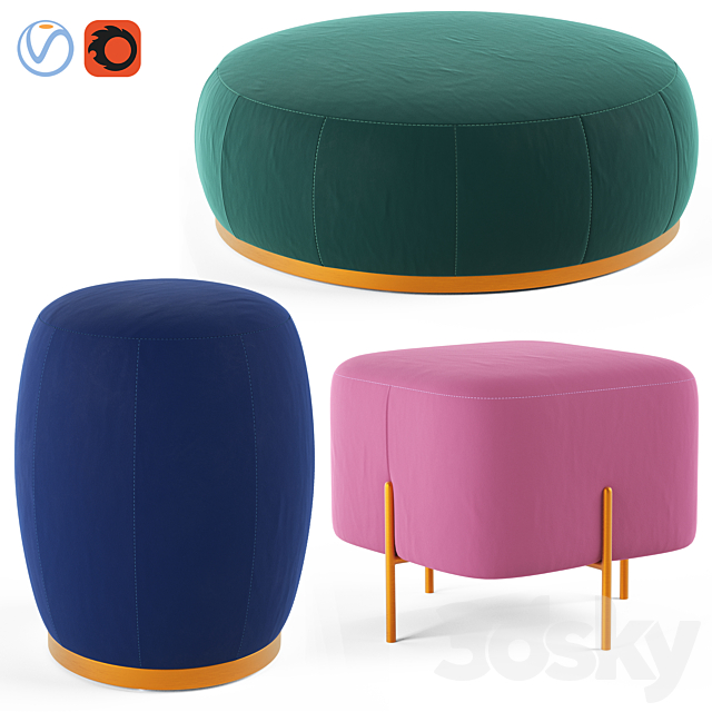 Loftdesigne poufs 3DSMax File - thumbnail 1