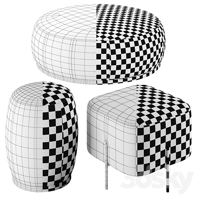 Loftdesigne poufs 3DSMax File - thumbnail 3