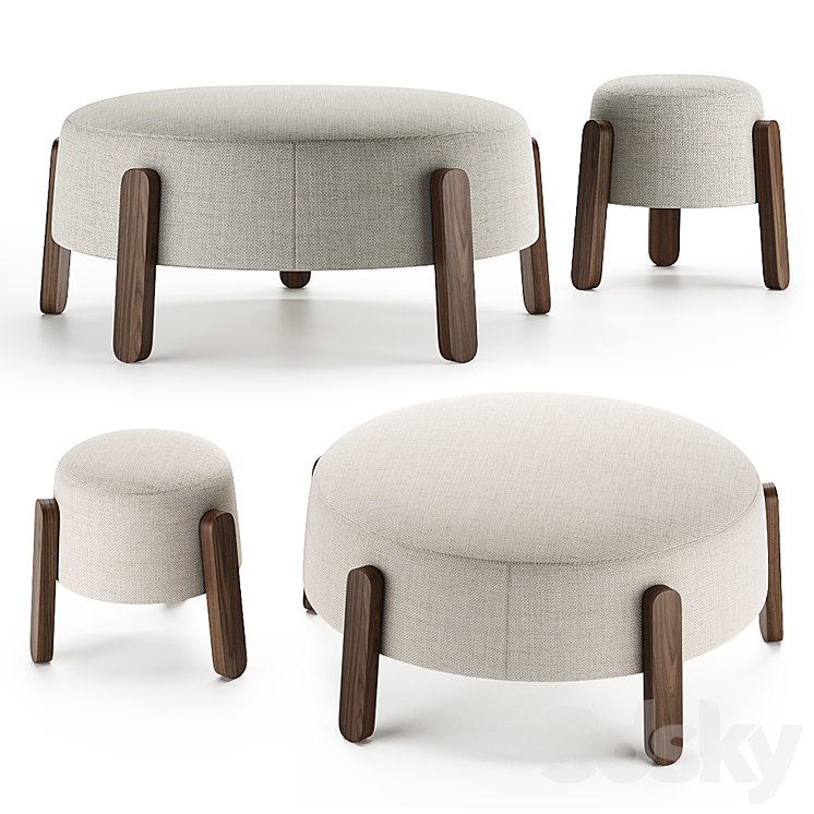 Lou Ottoman by Verellen 3DS Max Model - thumbnail 1