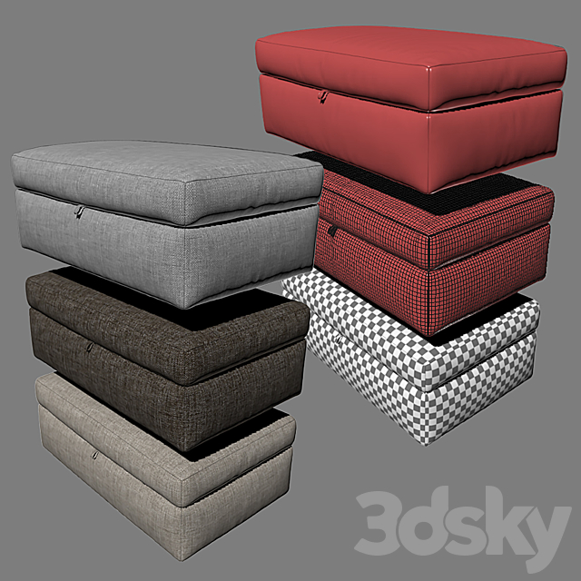 LOUNGE II Storage Ottoman 3DSMax File - thumbnail 3