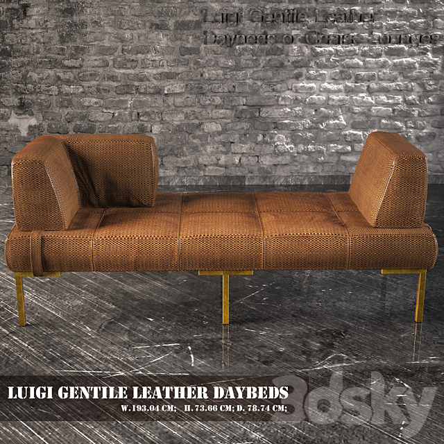 Luigi Gentile Leather Daybeds 3DSMax File - thumbnail 1