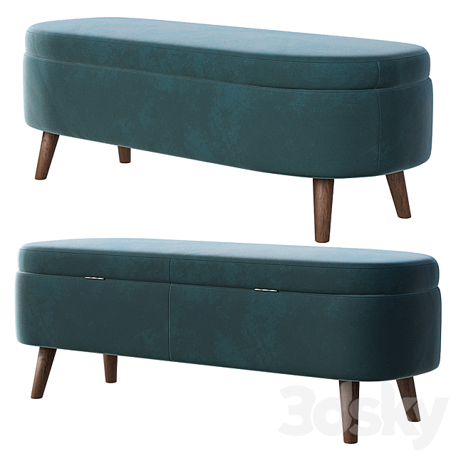 Lulu Ottoman Bench 3DSMax File - thumbnail 1