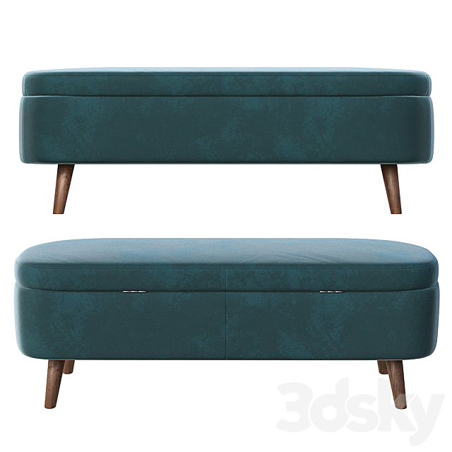 Lulu Ottoman Bench 3DSMax File - thumbnail 2