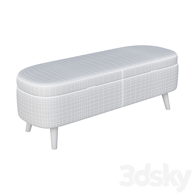 Lulu Ottoman Bench 3DSMax File - thumbnail 4