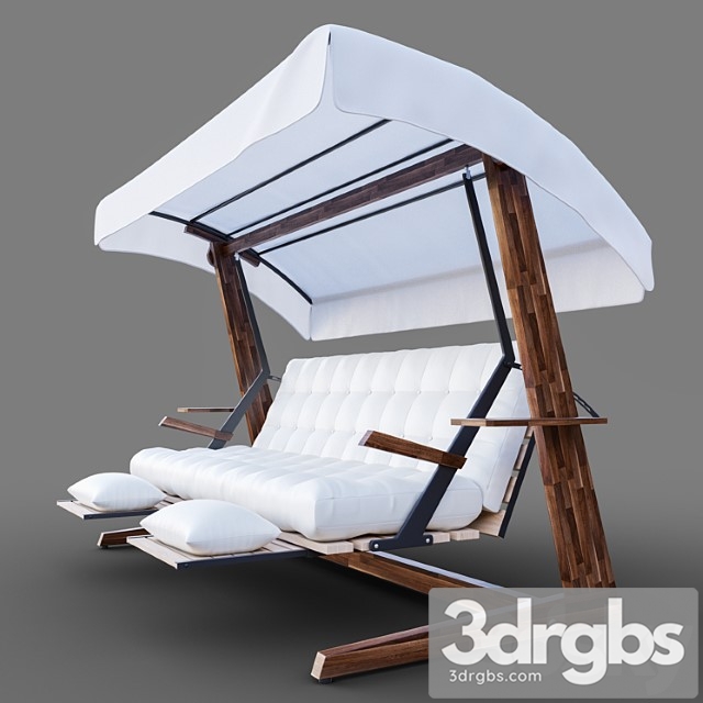 Luna 2600 luxury garden swing chair 2 3dsmax Download - thumbnail 1