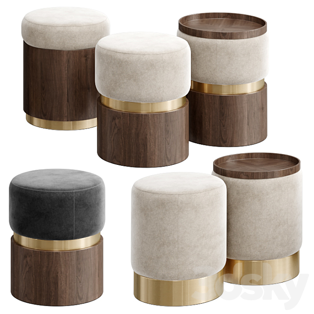 LUNE STOOLS by Carlyle Collective 3DSMax File - thumbnail 1