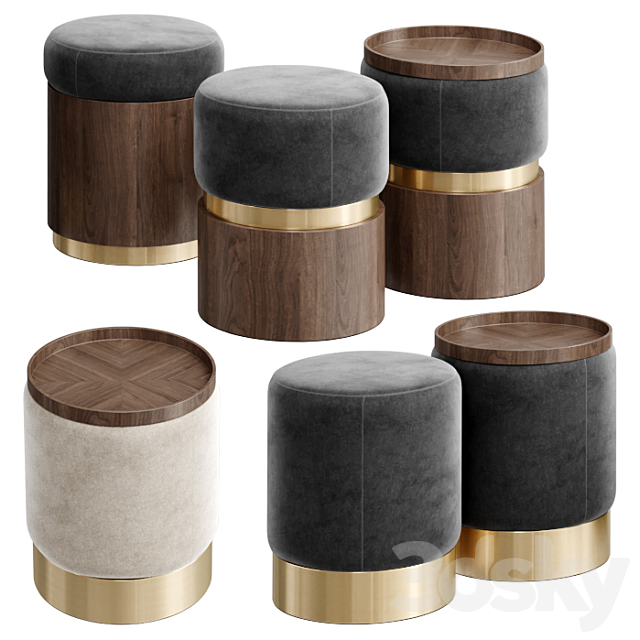 LUNE STOOLS by Carlyle Collective 3DSMax File - thumbnail 2