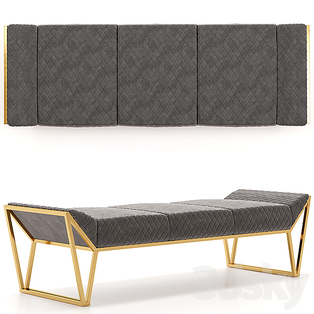 Luxxu Prisma Ottoman Luxury Bench 3ds Max - thumbnail 2