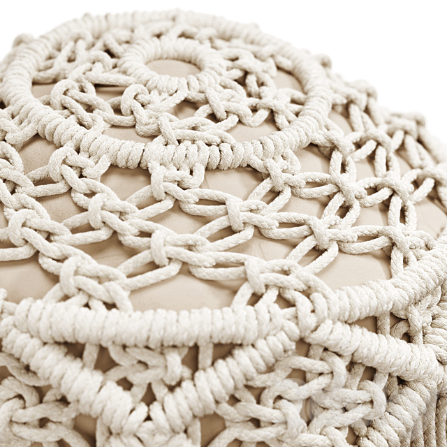 Macramé pouf Lambi 3ds Max - thumbnail 2