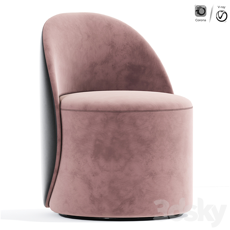 Makeup Stool Dressing Stool Chair 3DS Max Model - thumbnail 1