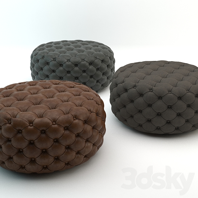 Markus Large Ottoman 3DS Max Model - thumbnail 2