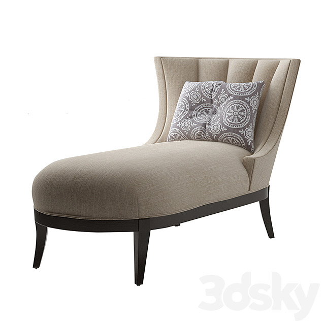 MAX SPARROW. AVA CHAISE LINEN WEAVE 3DS Max Model - thumbnail 1