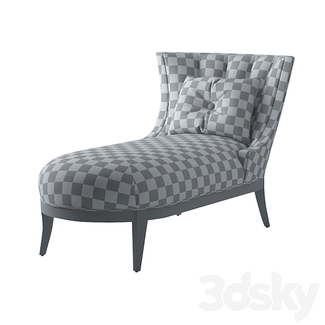 MAX SPARROW. AVA CHAISE LINEN WEAVE 3DS Max Model - thumbnail 3