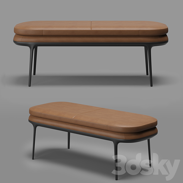 Maxalto Caratos bench 3DS Max Model - thumbnail 1