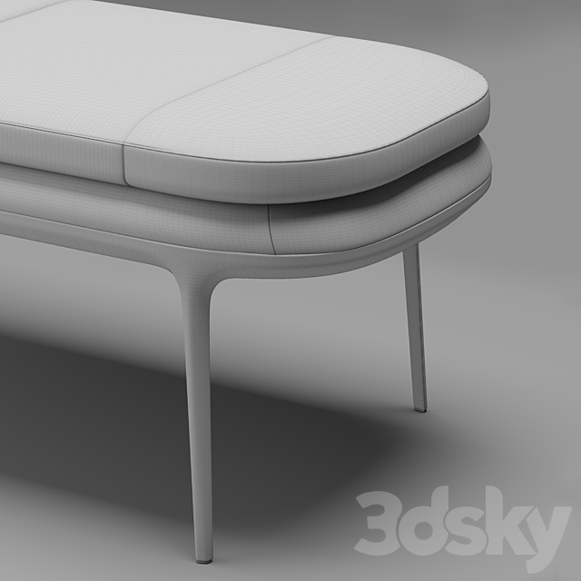 Maxalto Caratos bench 3DS Max Model - thumbnail 3