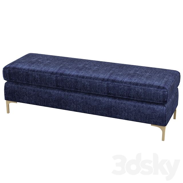 Melvin Upholstered Bench 3ds Max - thumbnail 2