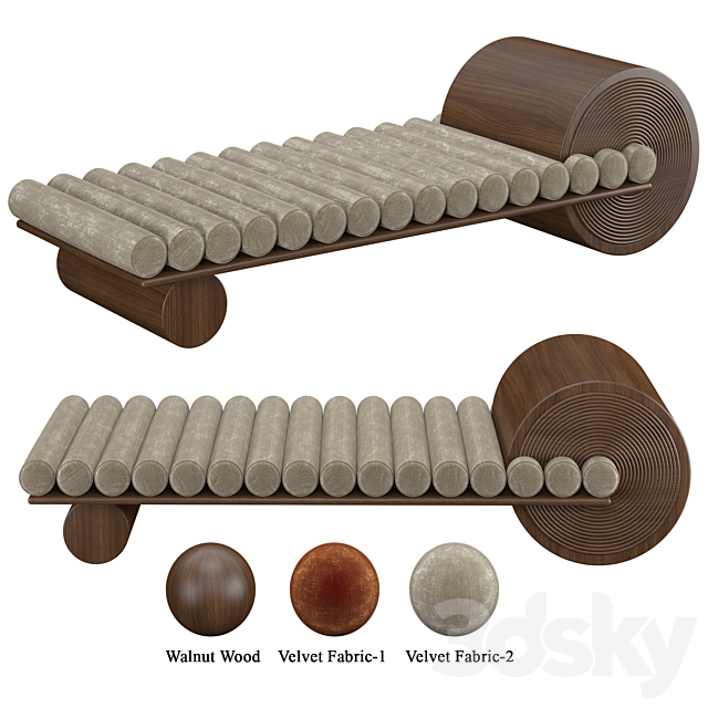 Mezzo Collection Francis Bench 3DSMax File - thumbnail 3