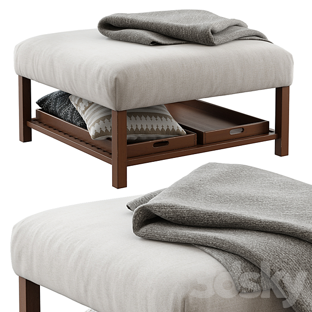 Miller’s Home Furnishings _ Elliot Ottoman 3DSMax File - thumbnail 1