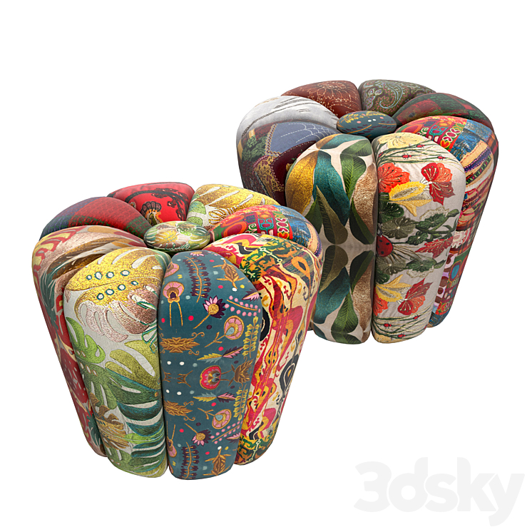 Mini Cynzia Pouf Playhouse 3DS Max Model - thumbnail 1