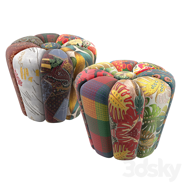 Mini Cynzia Pouf Playhouse 3DS Max Model - thumbnail 2