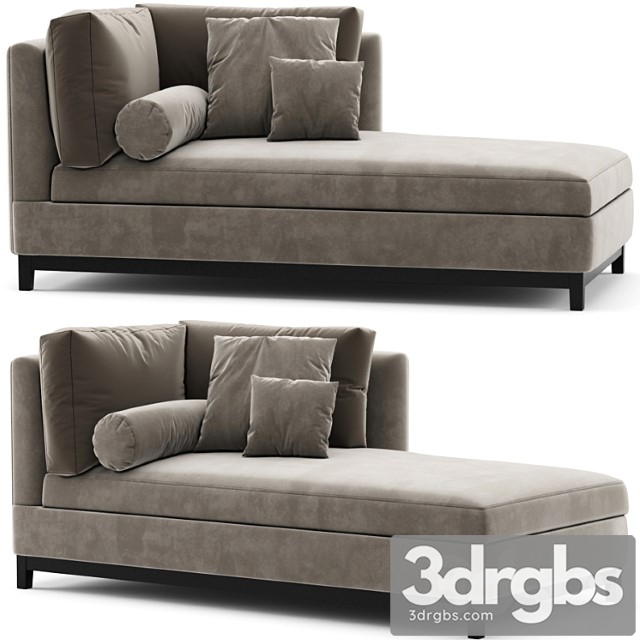 Minotti andersen chaise lounge 2 3dsmax Download - thumbnail 1