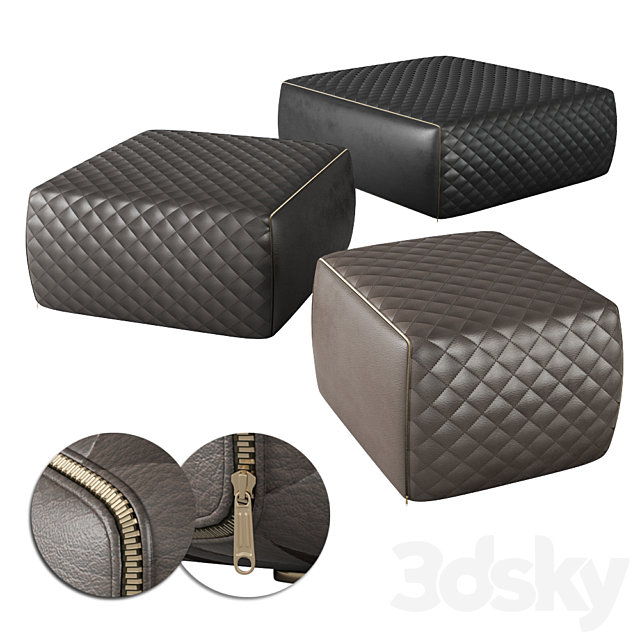 Minotti ashley pouf 3DSMax File - thumbnail 1