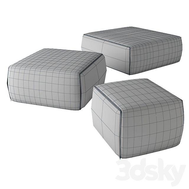 Minotti ashley pouf 3DSMax File - thumbnail 2