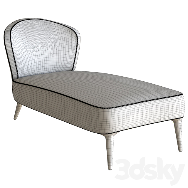 Minotti – Aston Chaise-longue 3DS Max Model - thumbnail 3