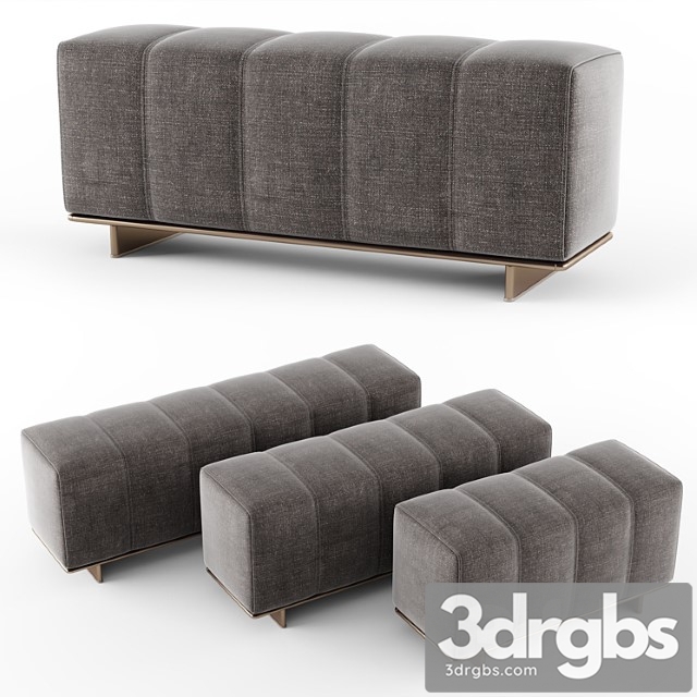 Minotti braccioli pouf 2 3dsmax Download - thumbnail 1