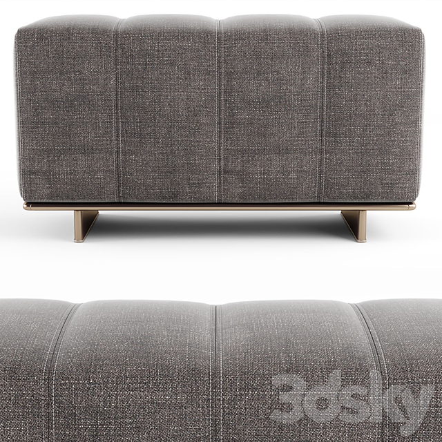 Minotti braccioli pouf 3DS Max Model - thumbnail 3