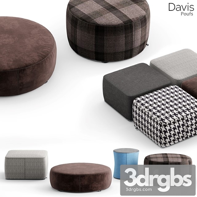 Minotti davis poufs 2 3dsmax Download - thumbnail 1