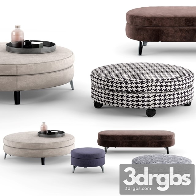 Minotti denny ottomans 2 3dsmax Download - thumbnail 1