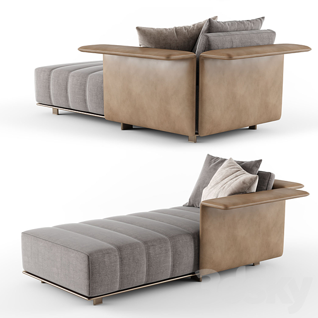 Minotti FREEMAN Chaise Longue_03 3ds Max - thumbnail 3