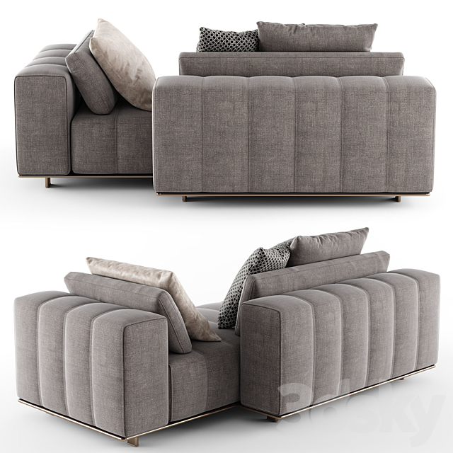 Minotti FREEMAN Daybed element 3ds Max - thumbnail 3